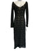 Richard Tyler Size 6 Black & Beige Viscose Blend Lace Overlay Scoop Neck Dress Black & Beige / 6