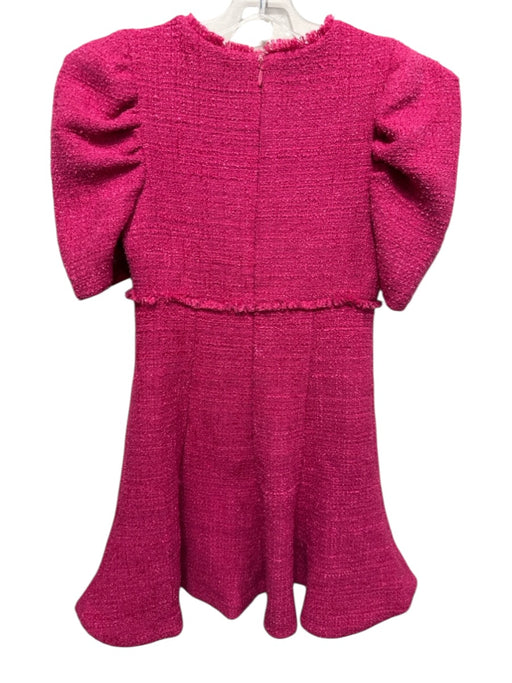 Likely Size 4 Hot pink Polyester Blend Short Sleeve Boucle Flare Dress Hot pink / 4