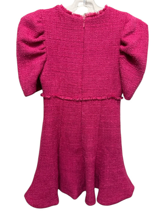 Likely Size 4 Hot pink Polyester Blend Short Sleeve Boucle Flare Dress Hot pink / 4
