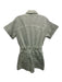 Zara Size XS Sage green Cotton Denim Short Sleeve Button Front Cargo Romper Sage green / XS