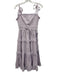 Ulla Johnson Size 2 Lavender Purple Cotton Pleated Trim Tie Straps Midi Dress Lavender Purple / 2
