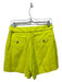 Solid & Striped Size M Neon Green Cotton High Rise Belted Shorts Neon Green / M