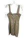 Nanushka Size S Beige Polyurethane Sleeveless Ruffle Detail Back Zip Dress Beige / S