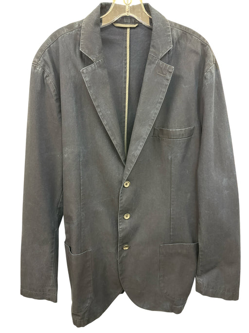 Bugatchi Navy Cotton Blend Solid Patch Pocket 2 Button Men's Blazer Navy / Est 42