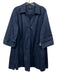 ME+EM Size 8 Navy Blue Cotton & Elastane 3/4 Sleeve 1/4 Button Collar Dress Navy Blue / 8