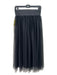 Show Me Your Mumu Size M Black Polyester Elastic Waist Tulle Midi Skirt Black / M