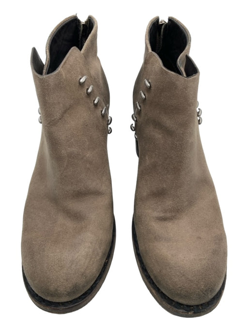 Rag & Bone Shoe Size 38.5 Beige & Brown Suede Ankle Round Toe Booties Beige & Brown / 38.5