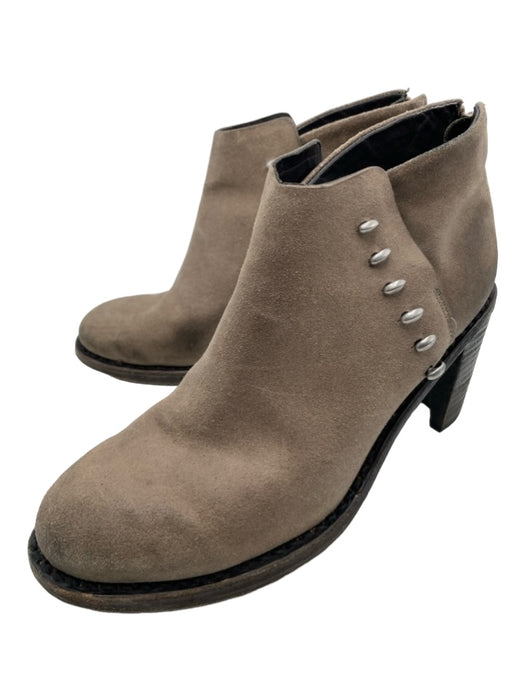 Rag & Bone Shoe Size 38.5 Beige & Brown Suede Ankle Round Toe Booties Beige & Brown / 38.5