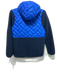 Columbia Size S Blue & Navy Polyester Front Pocket Button Up Hoodie Jacket Blue & Navy / S