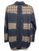 Monrow Size L Black & Multi Print Cotton Plaid Ombre Button up Top Black & Multi Print / L