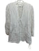 120% Lino Size 40 White Linen Pintuck Pleats 3/4 Balloon Sleeve V Neck Top White / 40