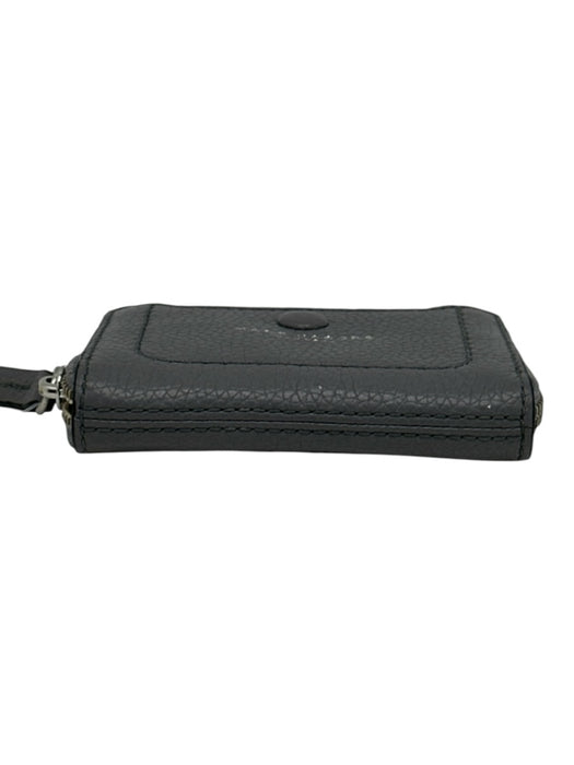 Marc Jacobs Gray Leather Zip Card Holder Silver Tone Hardware Wallets Gray
