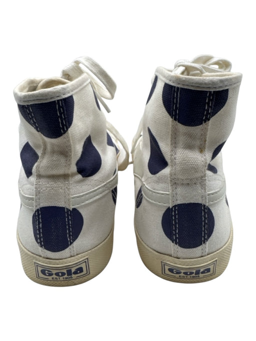 Gola Shoe Size 8 White & Purple Canvas Upper Polka Dots High Top Sneakers White & Purple / 8