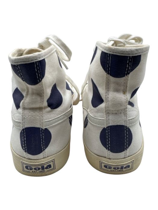 Gola Shoe Size 8 White & Purple Canvas Upper Polka Dots High Top Sneakers White & Purple / 8