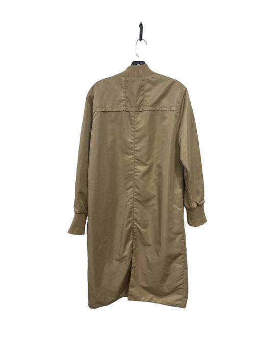 Daniel Patrick Size XS Beige Polyester Ribbed Collar Zip Front Side Slits Jacket Beige / XS