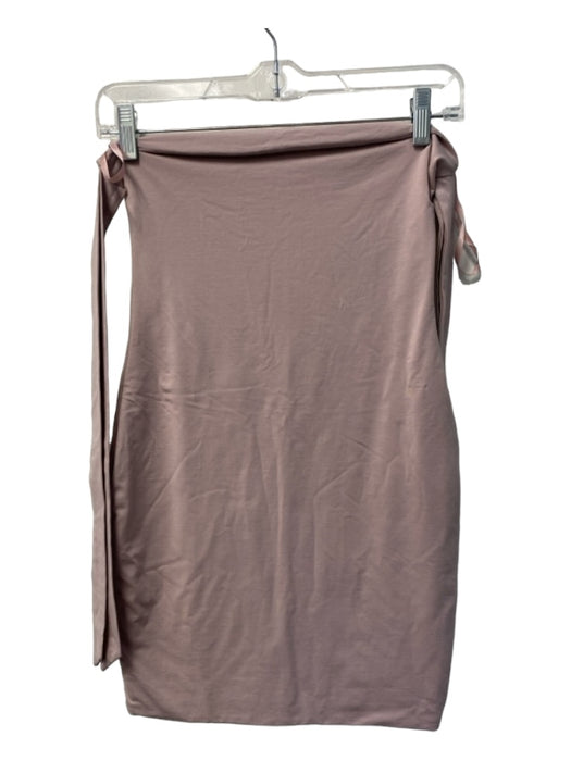 By The Way Size XS Taupe Purple Bodycon Tie Sleeve Off Shoulder Above Knee Dress Taupe Purple / XS