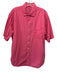 Peter Millar Size L Pink Cotton Button Down Men's Short Sleeve Shirt Pink / L
