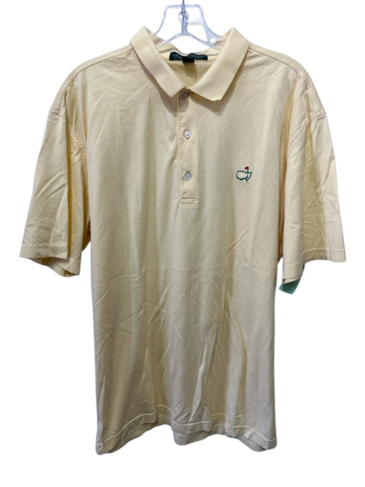 Amen Corner Size L Yellow Cotton Masters Logo Polo Men's Short Sleeve Yellow / L