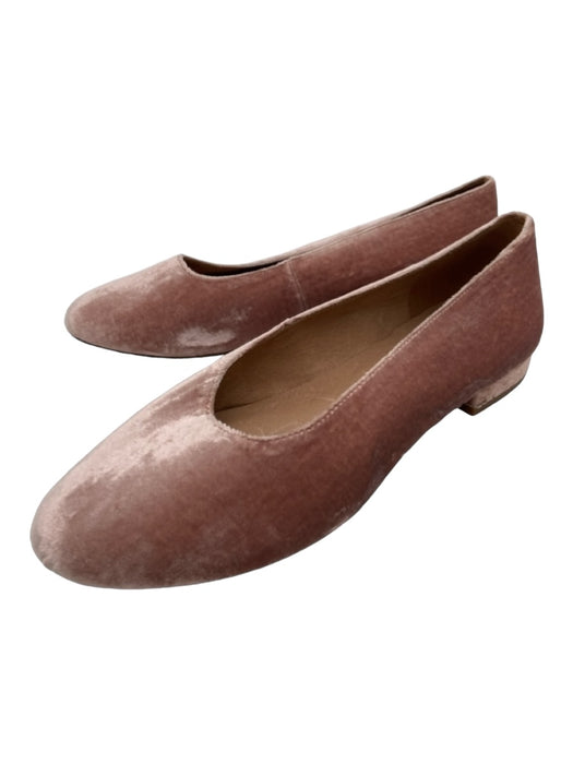 Madewell Shoe Size 6.5 Dusty Pink Velvet round toe Closed Heel Flats Dusty Pink / 6.5