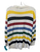 Joie Size XXS White Yellow Blue Cotton Button Front Long Sleeve Striped Sweater White Yellow Blue / XXS