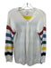 Joie Size XXS White Yellow Blue Cotton Button Front Long Sleeve Striped Sweater White Yellow Blue / XXS