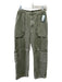 We The Free Size 27 Green Cotton Denim Elastic Waist Button & Zip Front Jeans Green / 27