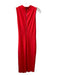 Alice + Olivia Size 8 Red Polyester High Round Neck Sleeveless Sheath Midi Dress Red / 8