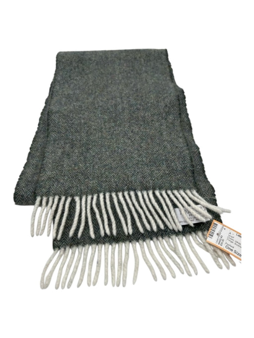 Foxford Green, White, Multi Wool Herringbone Fringe scarf Green, White, Multi / One Size