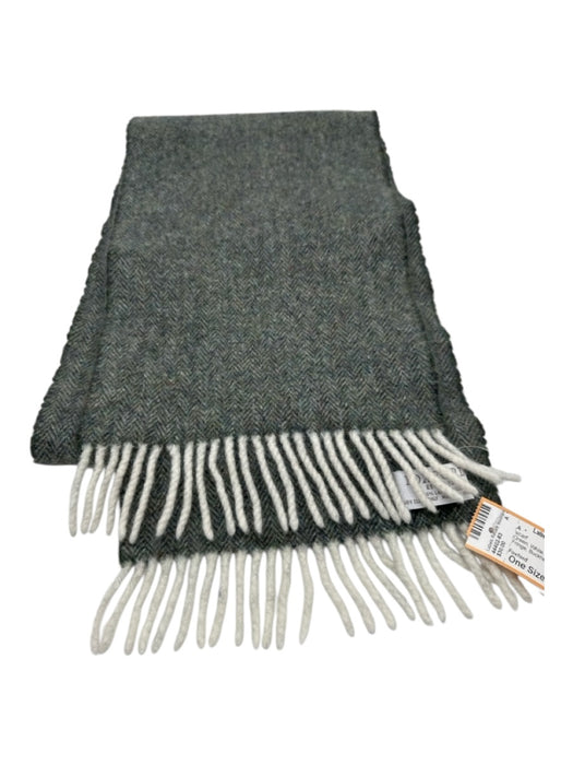 Foxford Green, White, Multi Wool Herringbone Fringe scarf Green, White, Multi / One Size