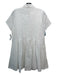 Hill House Size S White Polyester Collared Button Up Short Sleeve Jacquard Dress White / S