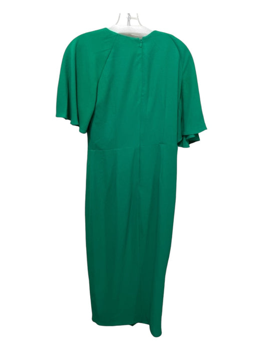 Maggy London Size 6 Green Polyester Surplice 1/2 Sleeve Maxi Dress Green / 6