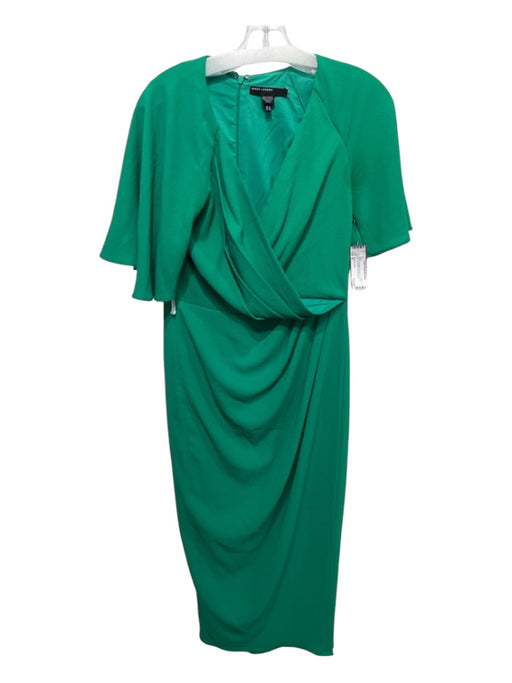 Maggy London Size 6 Green Polyester Surplice 1/2 Sleeve Maxi Dress Green / 6