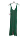 Rue Stiic Size M Green & Pink Cotton Sleeveless Ribbed Knit V Neck Midi Dress Green & Pink / M