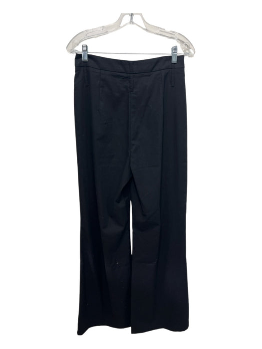 Commense Size M Black Cotton Blend Trouser Vest Pleated Wide Leg Pant Set Black / M