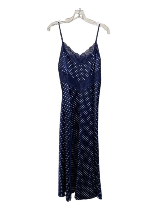 Hill House Size S Navy Blue & White Recycled Polyester Polka Dots Maxi Dress Navy Blue & White / S