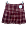Hill House Size XS Burgundy, Blue, White Polyester Wrap Plaid Pleated Skirt Burgundy, Blue, White / XS