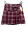 Hill House Size XS Burgundy, Blue, White Polyester Wrap Plaid Pleated Skirt Burgundy, Blue, White / XS