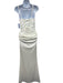 Miss Rosier Size XS White Terylene Sleeveless Maxi Corset Back Gathered Gown White / XS