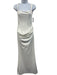 Miss Rosier Size XS White Terylene Sleeveless Maxi Corset Back Gathered Gown White / XS