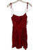 Reformation Size 0 Red Viscose Sleeveless Pleated tie shoulder straps Dress Red / 0
