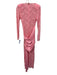 Miss Rosier Size XS Pink Terylene Lace Overlay Maxi Shoulder Pads Gown Pink / XS