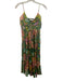 ASTR Size XS Green & Multi Polyester Sleeveless Floral pleats Midi Gown Green & Multi / XS