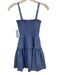 Hill House Size XXS Blue Rayon Blend Sleeveless Smocked Bodice Mini Pleats Dress Blue / XXS