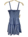 Hill House Size XXS Blue Rayon Blend Sleeveless Smocked Bodice Mini Pleats Dress Blue / XXS