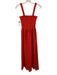 Hill House Size S Red Polyester Sleeveless Smocked Bodice Cut Outs Dress Red / S