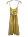 BABYBOO Size XS Butter Yellow Cotton Blend Sleeveless Corset Bodice Midi Dress Butter Yellow / XS