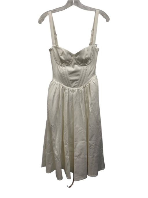House of CB Size NWT White Pleats Corset Bodice Below Knee Sleeveless Dress White / NWT