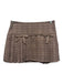 More To Come Size XS Brown & Multi Polyester Plaid Mini Skirt Pleated Skirt Set Brown & Multi / XS