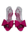 Zara Shoe Size 38 Pink Satin Bow detail Open Toe Shine Stiletto Sandals Pink / 38
