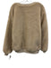 The Bar Size S Tan Polyester Drop Shoulder Oversize Ribbed edges Sweatshirt Tan / S
